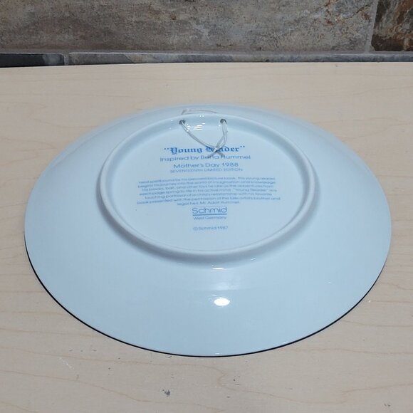 Schmid Hummel Mothers Day 1988 Young Reader Decorative Wall Hanging Plate - Picture 11 of 11